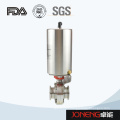 Válvula de borboleta soldada pneumática de processamento de alimentos de aço inoxidável (JN-BV1018)